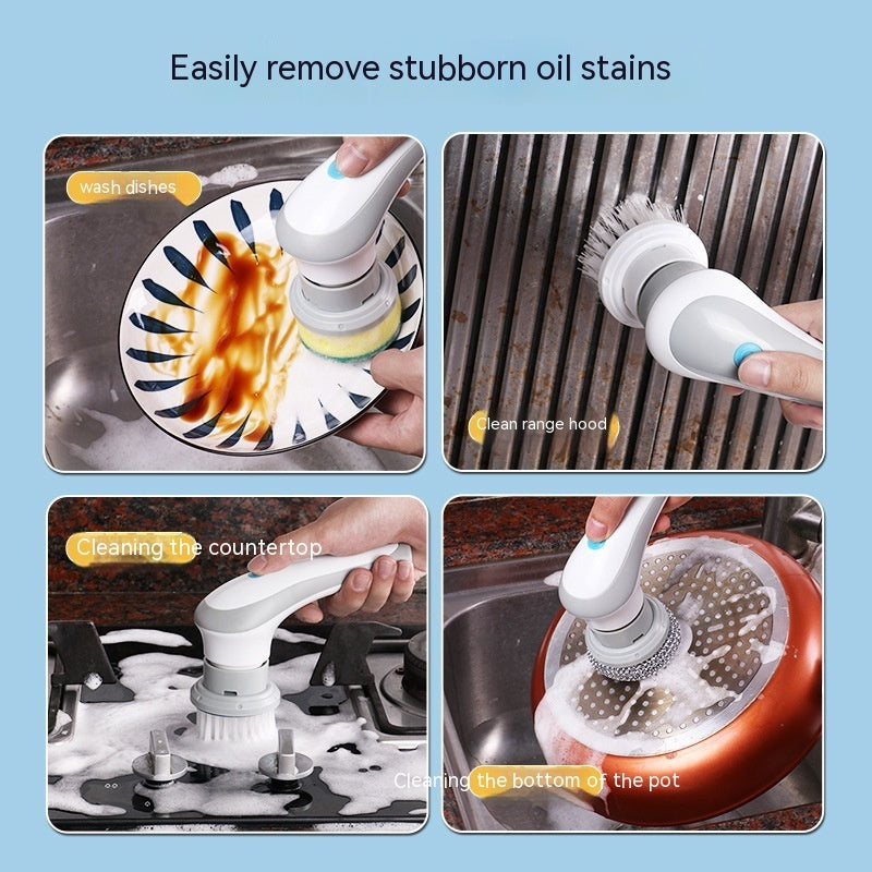 Electric Cleaning Brush 4 In 1 Spinning Scrubber Handheld