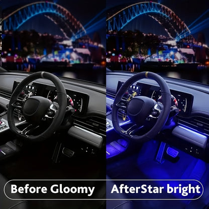 Auto LED RGB Interior Atmosphere Strip Light Decorative Foot Lamp With USB Wireless Remote
