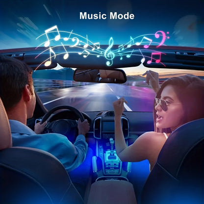Auto LED RGB Interior Atmosphere Strip Light Decorative Foot Lamp With USB Wireless Remote