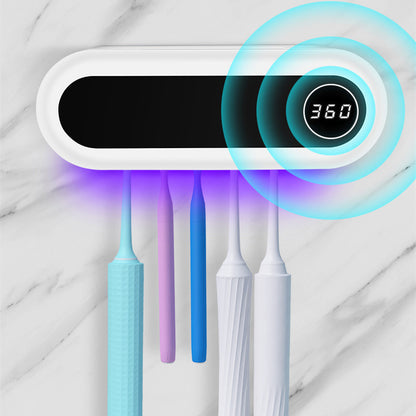 Wall Mounted Toothbrush Holder Smart Toothbrush UV Sterilizer Holder Toothpaste