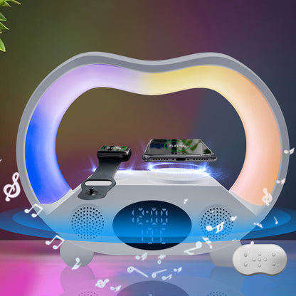 2024 New 6 In 1 Smart Remote Control Bluetooth Wireless Charger Night Light Bluetooth-compatible Speaker