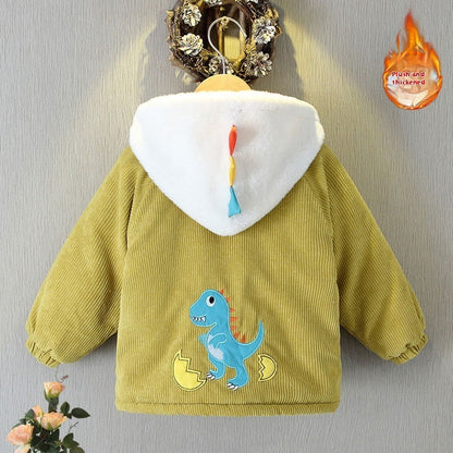 Boys' Autumn And Winter Clothes Velvet Padded Thickened Coat
