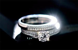 Plating point diamond ring