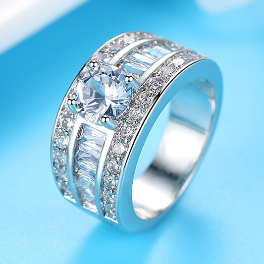 Fashion Jewlery Sumptuous Creative Trend Zircon Claw Heart Arrow Female Adjustable Size Ring Vintage Party Rings
