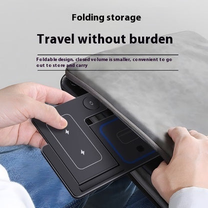15W 3 In 1 LED Fast Wireless Charger Stand Foldable Charging Station for Smart Phone, IWatch, Air pods Pro