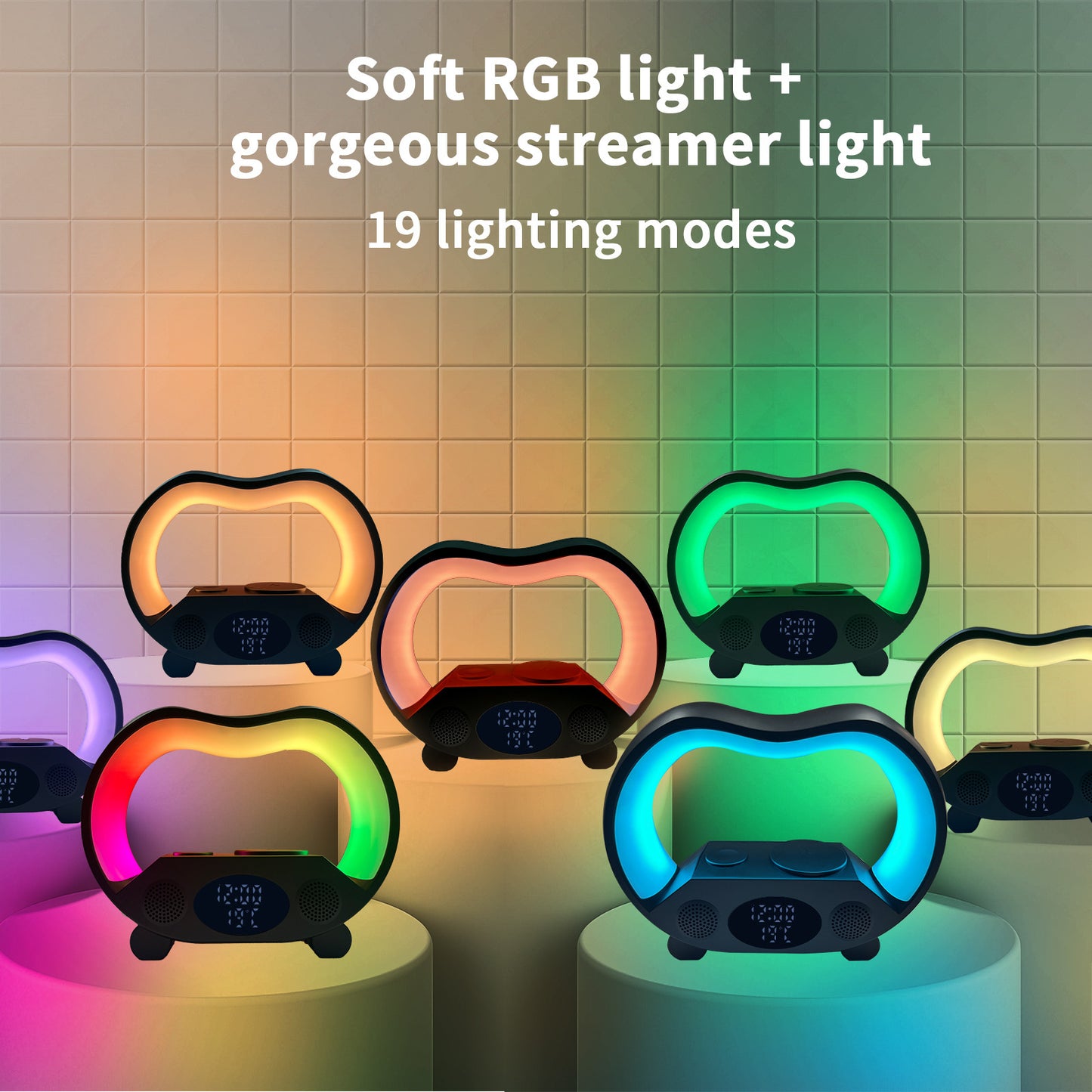 2024 New 6 In 1 Smart Remote Control Bluetooth Wireless Charger Night Light Bluetooth-compatible Speaker