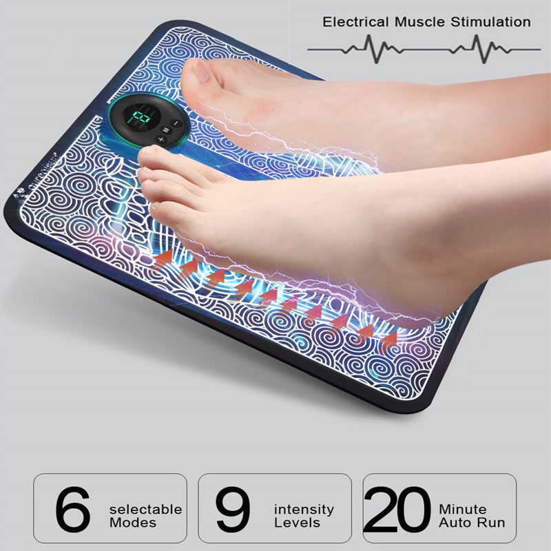 Ems Foot Massager Mat Tens Fisioterapia Electric Foot Cushion Blood Circulation Acupuncture Pad Foot Health Care Relaxation Pain